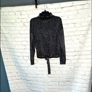 Michael Kors black and silver mock neck